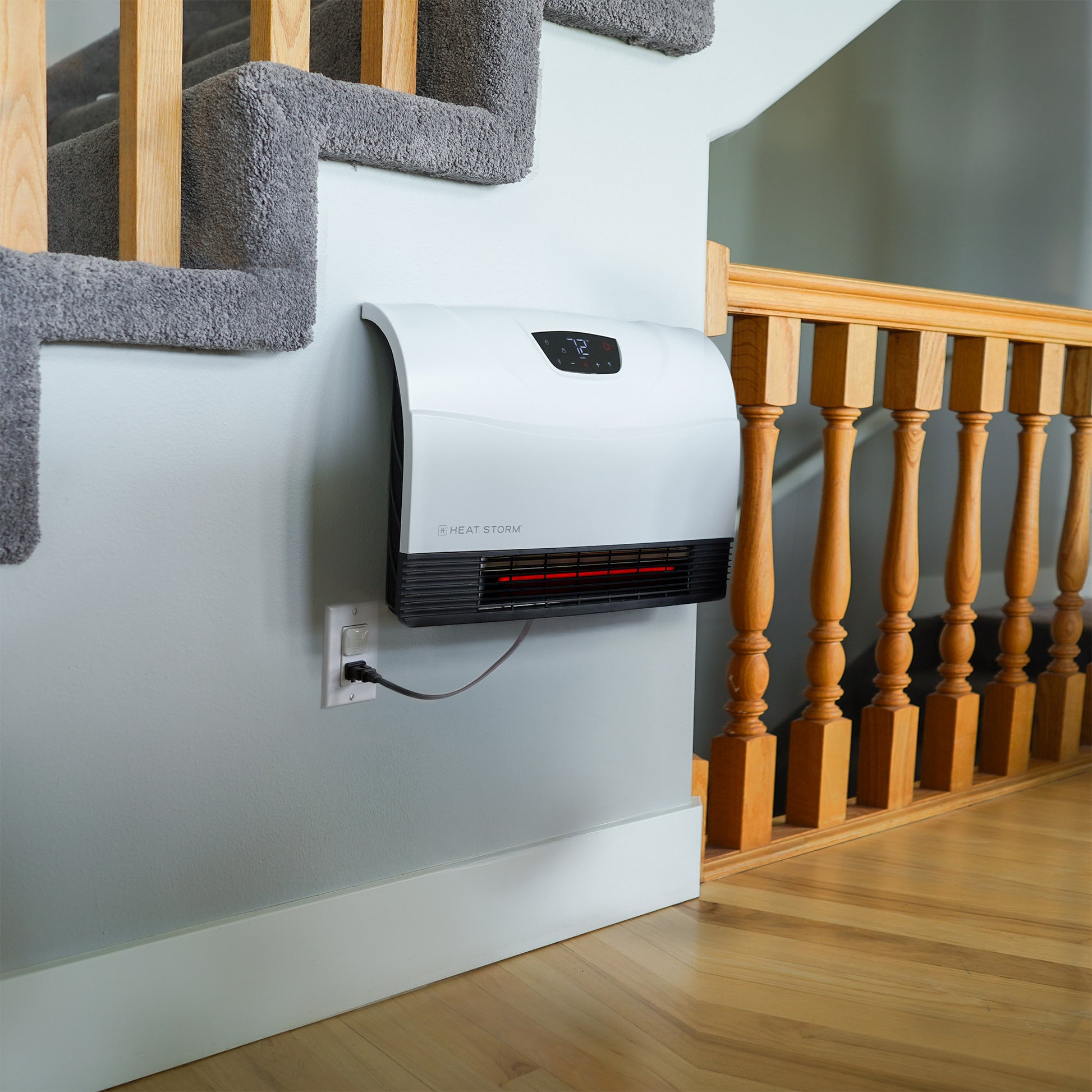 infrared wall heater warming a cold hallway | heat storm phoenix