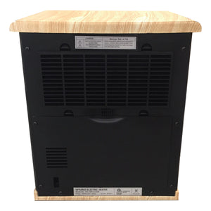 Cabinet heater, back view