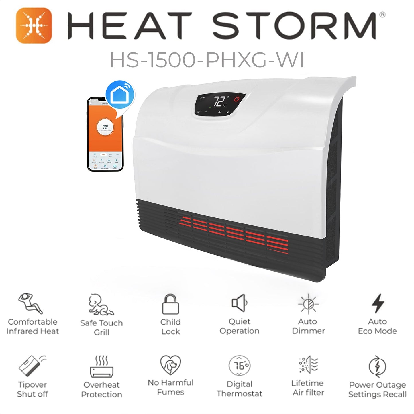 Phoenix Infrared Heater with Wi - Fi - Heat Storm - Heater