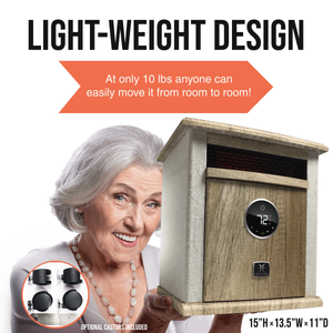 Cabinet heater - lightweight design
