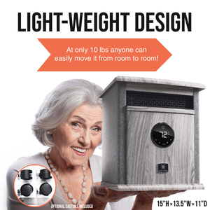 cabinet heater lightweight design